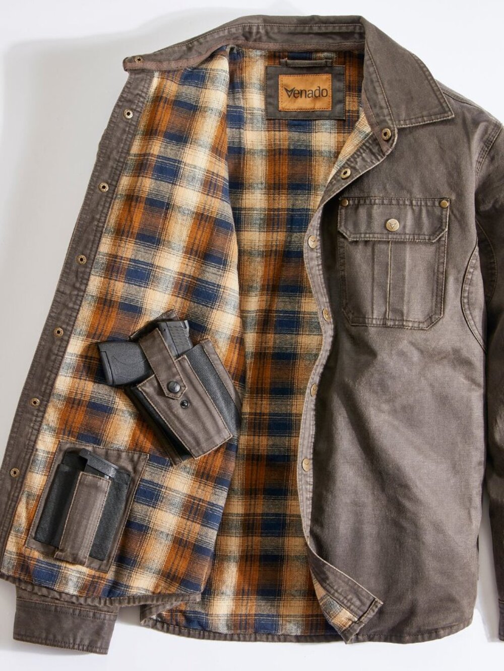 Bountyman Concealed Carry Shirt Jacket - Brown | Medium